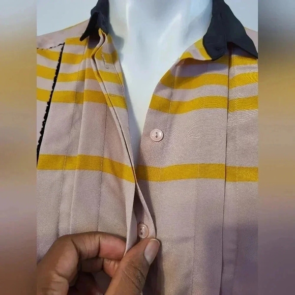 Jason Wu for Target Striped Button Down Pleated Details Shift Dress(XS) - Picture 10 of 12